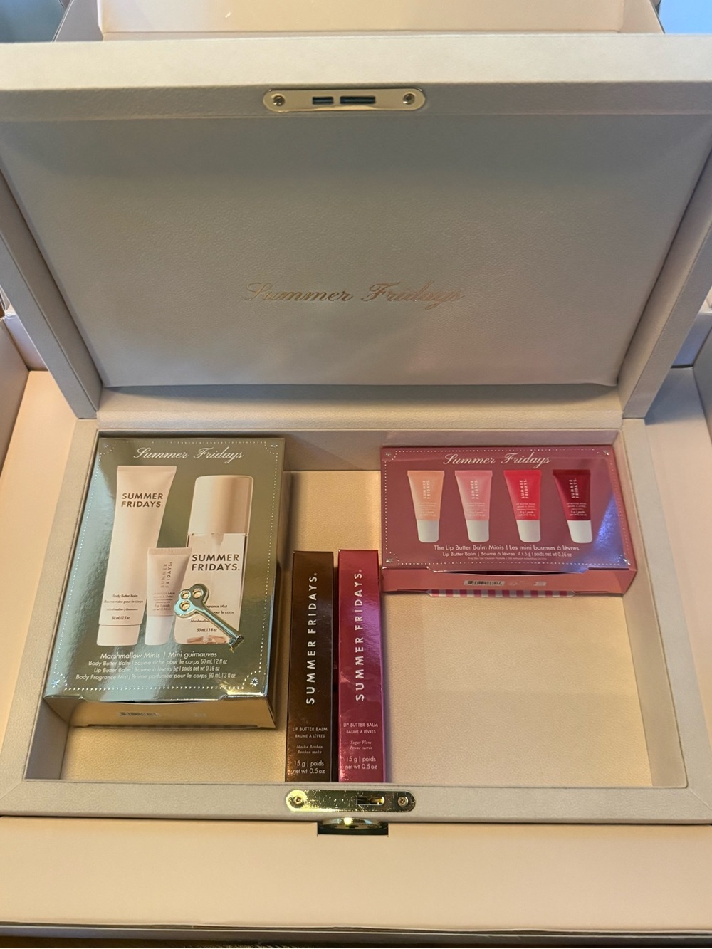 Summer Fridays Lip Gloss and Body Mist Lotion Set